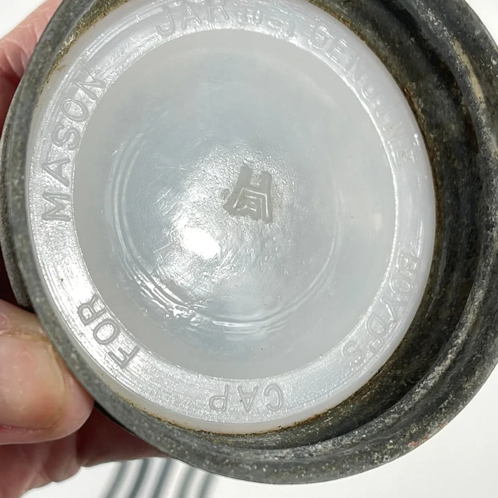 VTG 1932 Ball Octagon Mason Jar Art Deco Modernistic Glass Atlas‎ Zinc Lid 90045